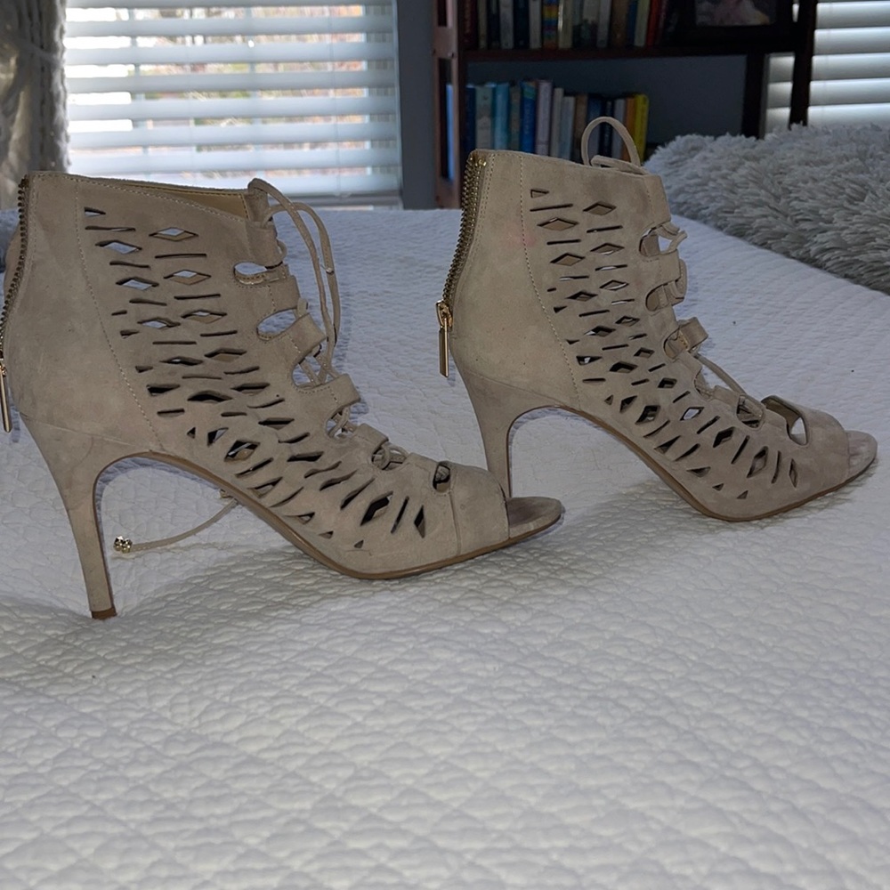 Karl lagerfeld strappy open toe boots